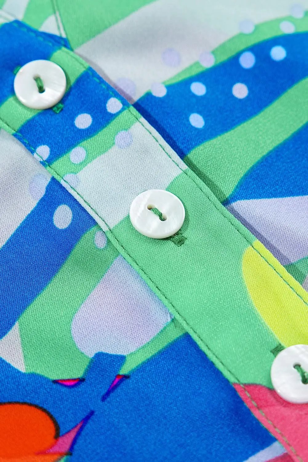 Green abstract plus size blouse - Love Salve